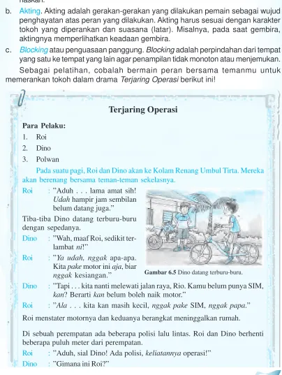 Gambar 6.5 Dino datang terburu-buru.