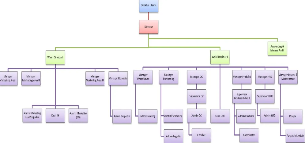 Gambar 2.1 Struktur Organisasi CV. Wahana Sejahtera Foods 