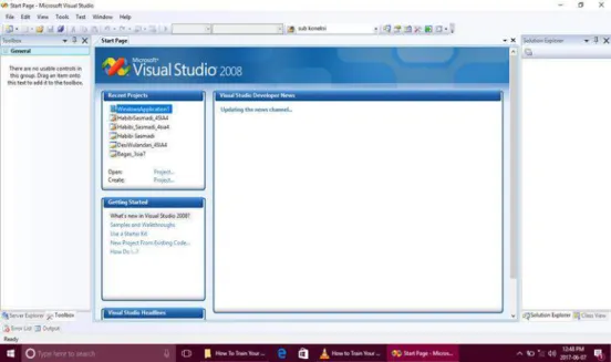 Gambar 2.1 Microsoft Visual Studio 2008  H.   Penjilidan 