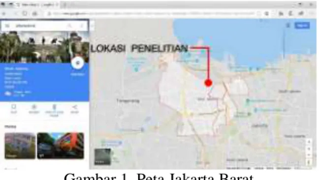 Gambar 1. Peta Jakarta Barat  Pengambilan Data 