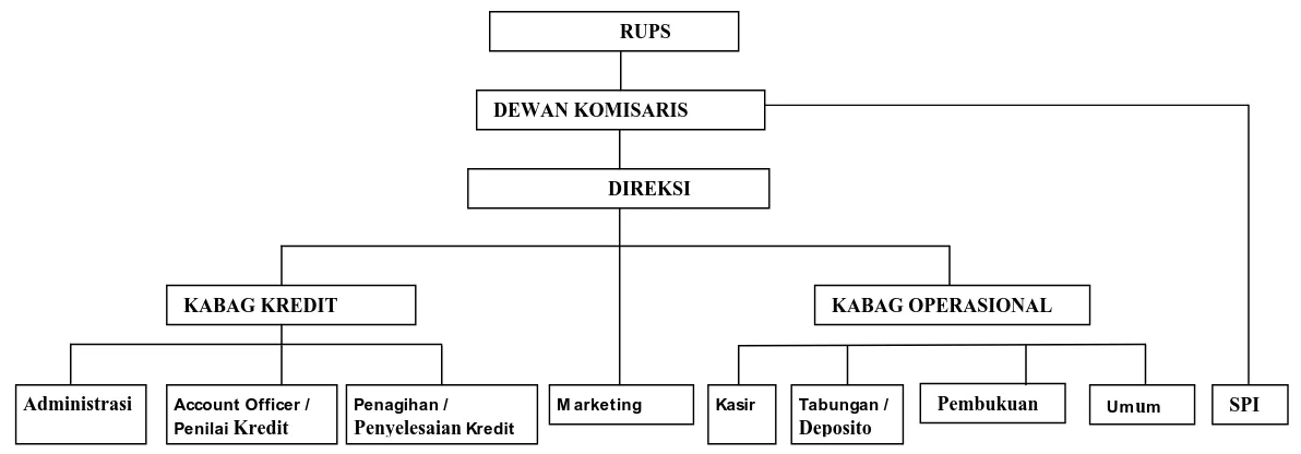 GAMBAR 3.1STRUKTUR ORGANISASI PT. BPR NGUTER SURAKARTA