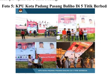 Foto 5: KPU Kota Padang Pasang Baliho Di 5 Titik Berbeda 