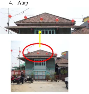 Gambar 9. Bentuk Atap Rumah  Panggung Cina di 10 Ulu 