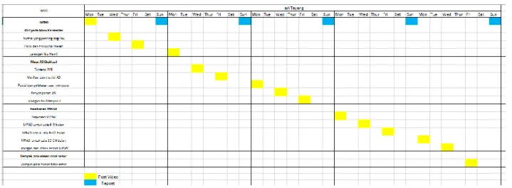Tabel 5.2 Timeline dari penayangan video 