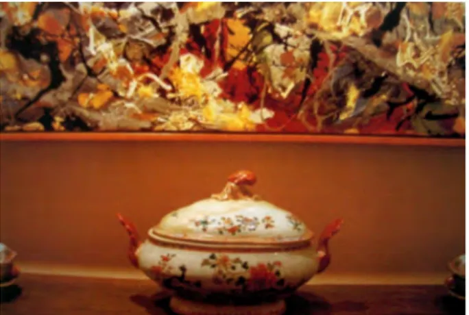 Gambar 7. Louise Lawler, ”Pollock and Tureen”, 1984,   komposisi diatur oleh Mr dan Mrs