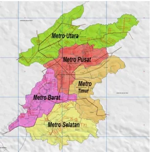 Gambar 8. Peta Kota Metro  Sumber : https://metrokota.bps.go.id  