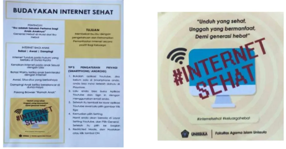 Gambar 3. Hasil pembuatan materi sosialisasi internet sehat.