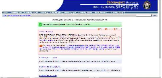 Gambar 7 Tampilan Homepage Repositori Institusional Universitas Diponegoro