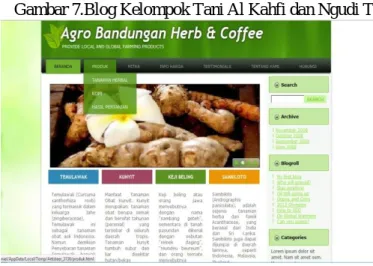 Gambar 7.Blog Kelompok Tani Al Kahfi dan Ngudi Tani 