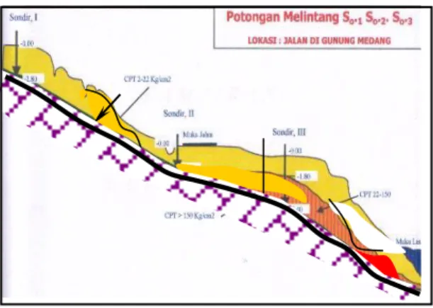 Gambar 6.   Pohon  mati  akibat     akarnya                               putus pada potensial slip plane