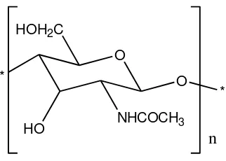Gambar 2.3. Struktur kimia kitin 