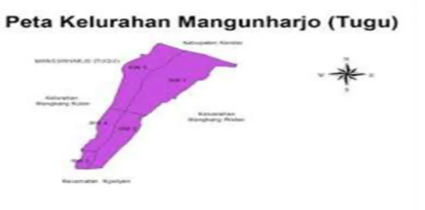 Gambar 3.1 : Peta Kelurahan Mangunharjo 