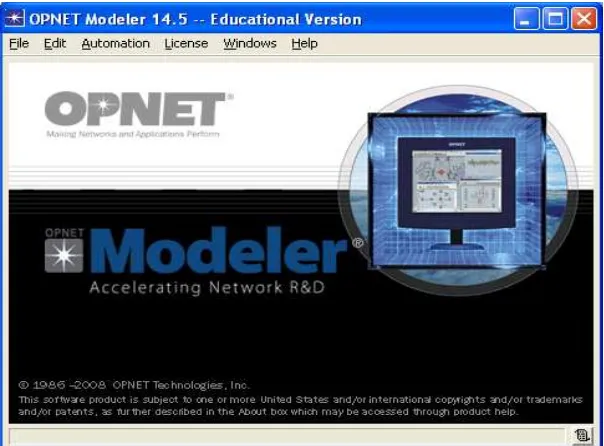 Gambar 2.5 Tampilan Awal OPNET Modeler 14.5 