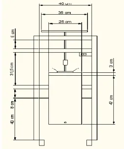 Gambar IV.1 Rancangan Umum Desain Alat Ekstraktor-Evaporator ZWA 1 4 3 5 6 7 2 