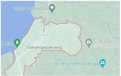 Gambar 1  Peta Lokasi Desa Gondang (Google map, 2021)  Metode Kegiatan 