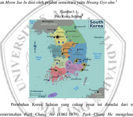 Gambar 1.1  Peta Korea Selatan 4