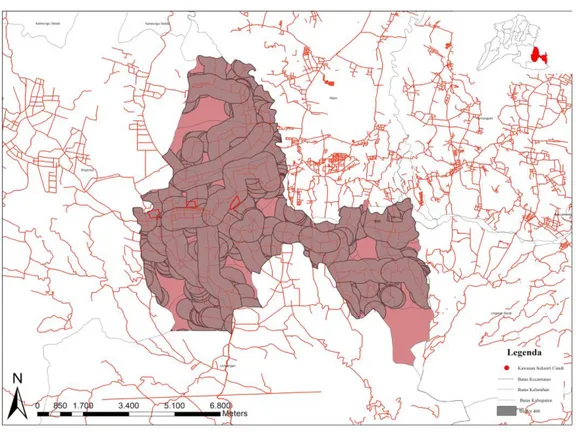Gambar 7. Peta Terjangkau oleh Transportasi (Bappeda Jawa Tengah, 2011) 