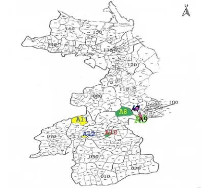 Gambar 10 Peta Kabupaten Gresik dan letak lokasi pengambilan sampel (Sumber :
