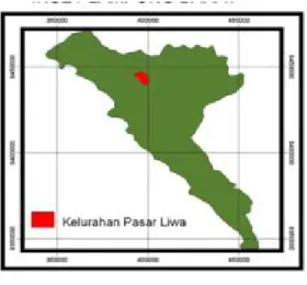 Gambar Peta lokasi penelitian  Penelitian ini dilakukan pada tanggal  24 Februari 2015 di SMA N 2 Liwa  Lampung Barat