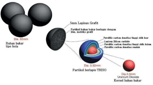 Gambar 3. Elemen Bahan Bakar tipe Bola  [ 5  ] 