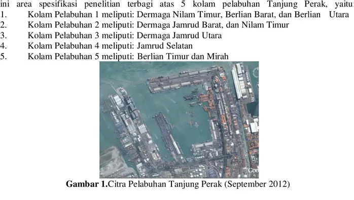 Gambar 1.Citra Pelabuhan Tanjung Perak (September 2012) 
