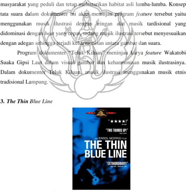 Gambar 1.10 Poster dokumenter The Thin Blue Line.  (Diambil dari www.ganool.com) 