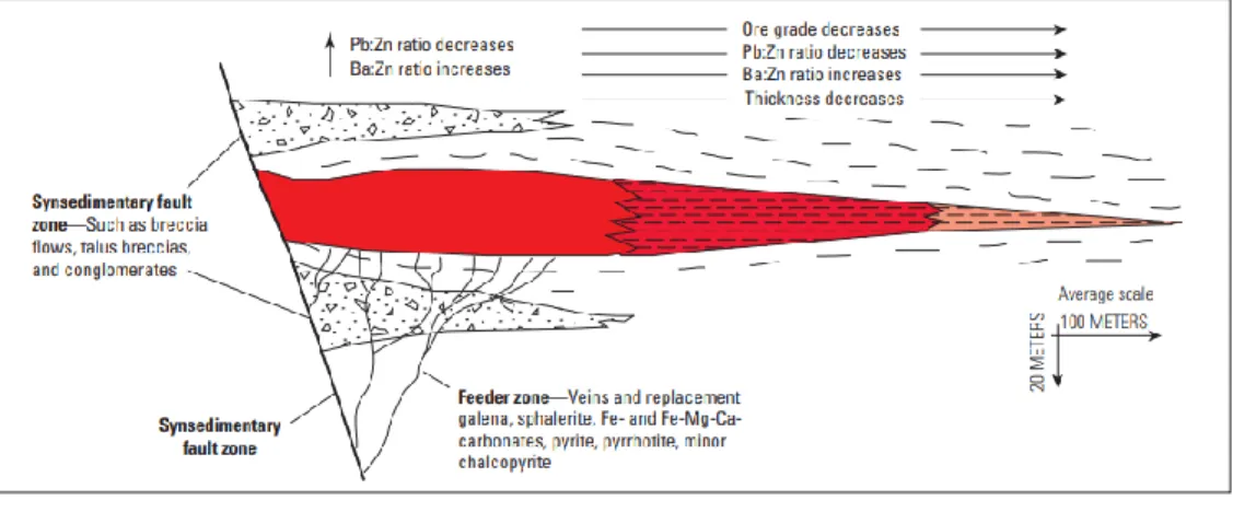 Gambar II. 6 Model Endapan sedimentasi eksalatif (Emsbo dkk., 2016). 
