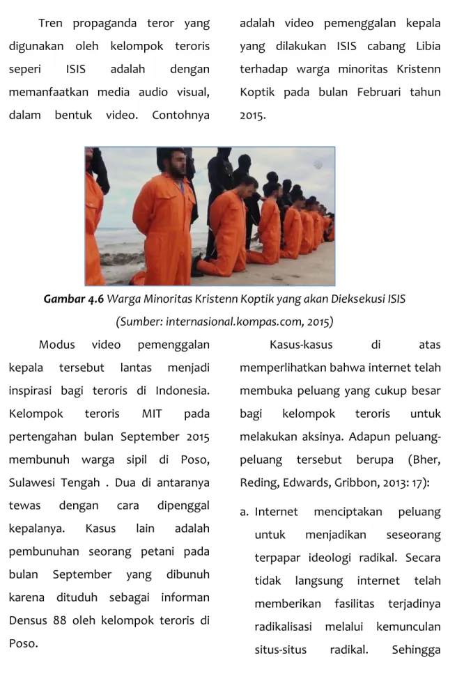 Gambar 4.6 Warga Minoritas Kristenn Koptik yang akan Dieksekusi ISIS 