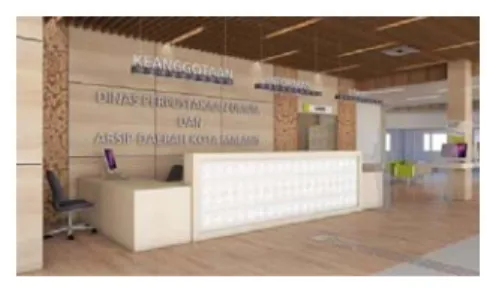 Gambar 5.  Desain Lobby Perpustakaan 
