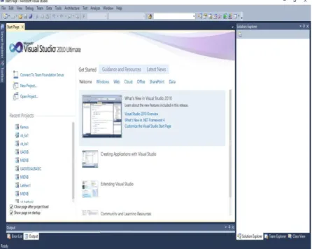 Gambar 2.3 IDE Visual Studio 2010 