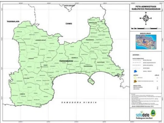 Gambar 2. Peta Kabupaten Pangandaran 