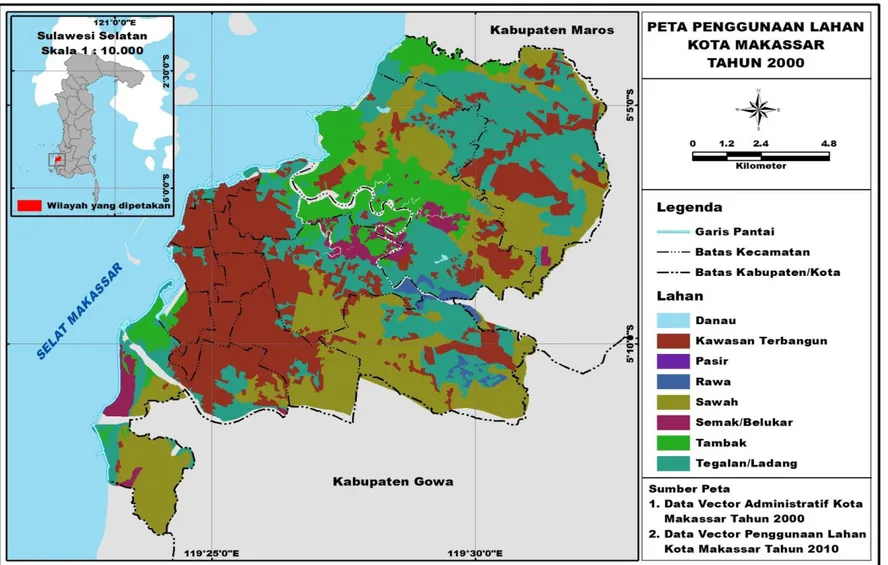 Gambar 3. Peta penggunaan lahan Tahun 2000 