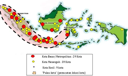 GAMBAR 9.3 PERSEBARAN JENIS KOTA DI INDONESIA  