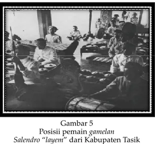 Gambar 5 Posisii pemain gamelan