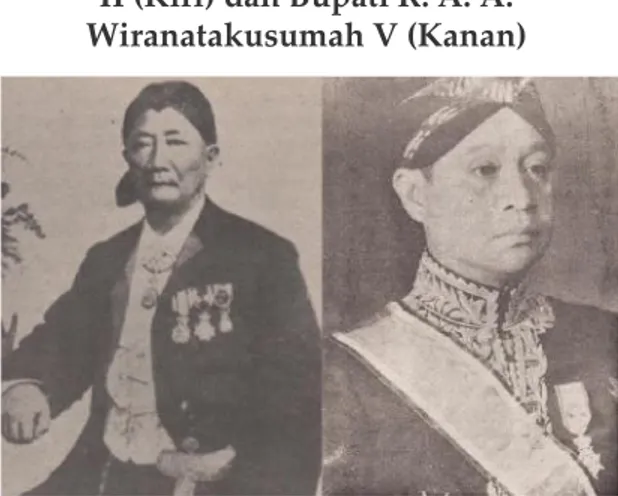Foto 2: Bupati R. A. A. Prawidiredja II (Kiri) dan Bupati R. A. A. Wiranatakusumah V (Kanan)