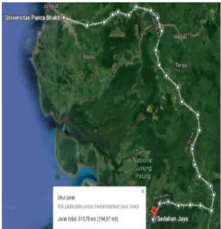 Gambar 1. Peta Lokasi BUMDes Sedahan  Jaya 