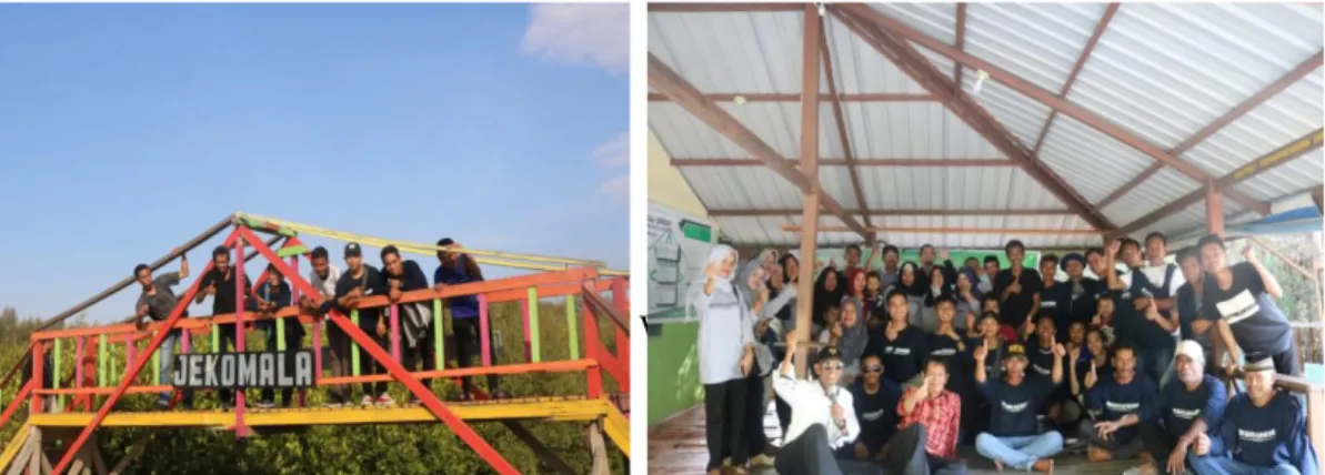 Gambar 7. Pelaksanaan studi banding di Wisata Mangrove Lantebung, Kota Makassar