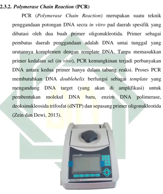 Gambar 2.10. Termocycler machine PCR Sumber : Dok. Pribadi, 2019