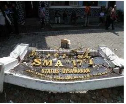 Gambar 1 Monumen Markas Tentara Pelajar di SMA 17 "1" Yogyakarta 