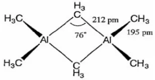 Gambar 2.1 Struktur trimetil aluminum 