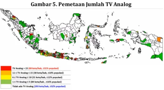 Gambar 5. Pemetaan Jumlah TV Analog 