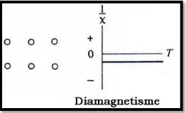 Gambar 2.1 Arah domain dan kurva bahan diamagnetik 