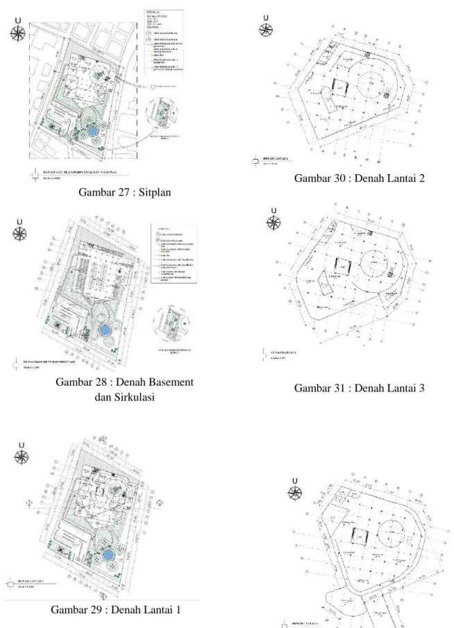 Gambar 28 : Denah Basement  dan Sirkulasi 