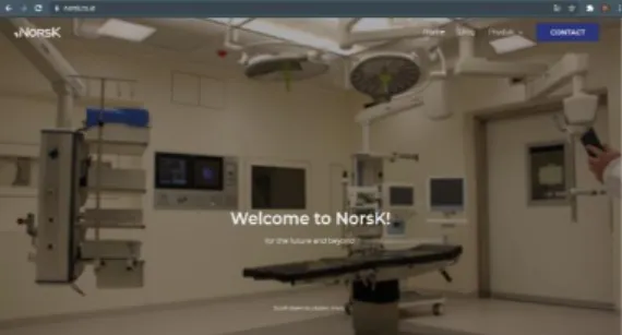 Gambar 3.Tampak halaman utama situs web NorsK 