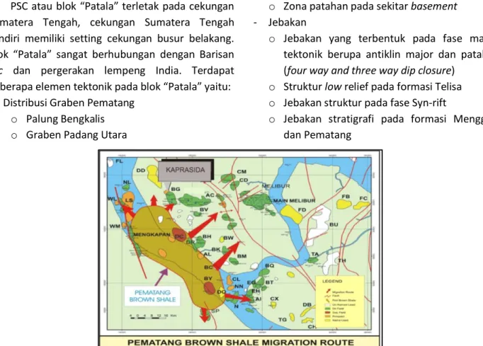 Gambar 1. Lokasi dan Jalur Migrasi pada Lapangan “Kaprasida” (EMP, 2008). 