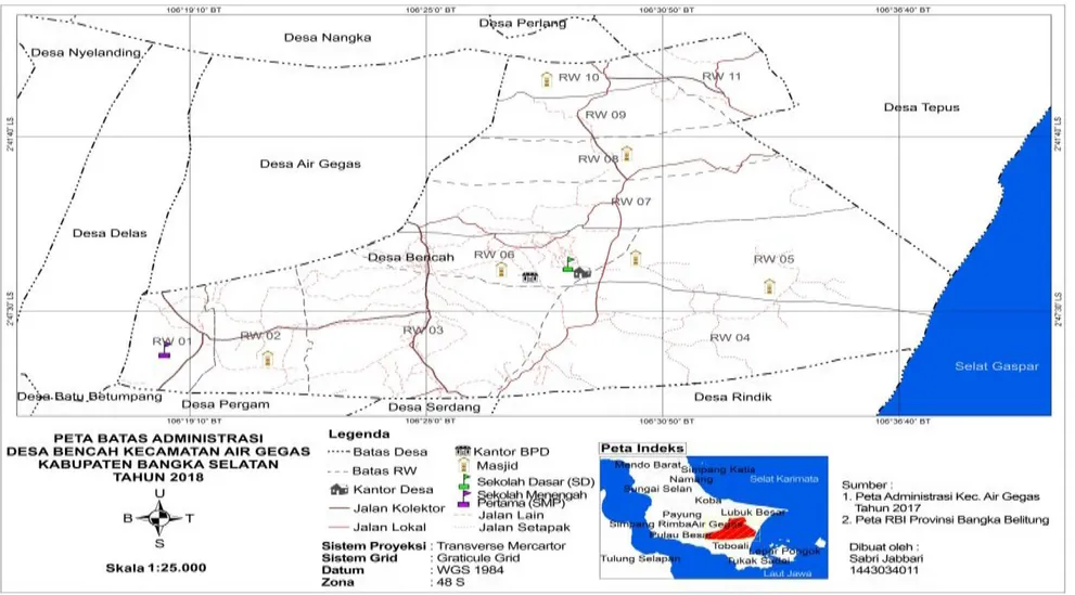 Gambar 2 Peta Admimistrasi Desa Bencah