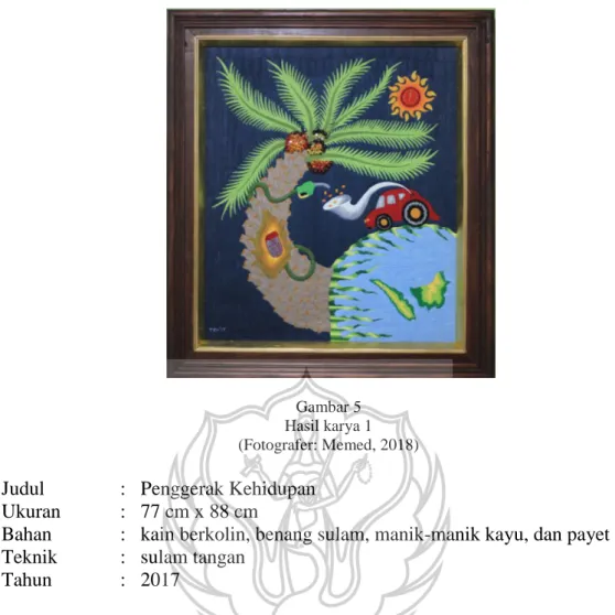 Gambar 5  Hasil karya 1  (Fotografer: Memed, 2018) 