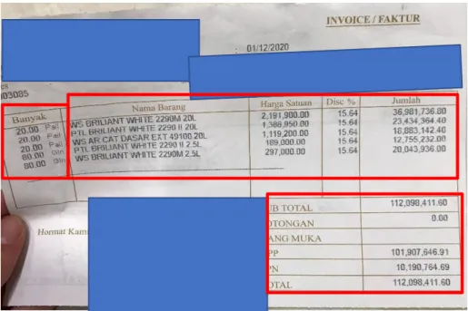Gambar 3.1  Invoice pembelian 