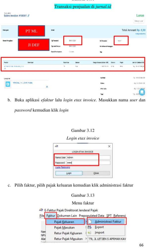 Gambar 3.12  Login etax invoice 