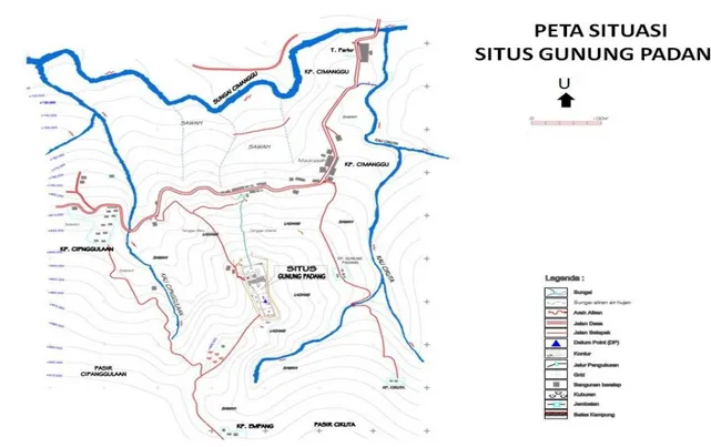 Gambar 2. Peta Situasi Situs Gunung Padang 